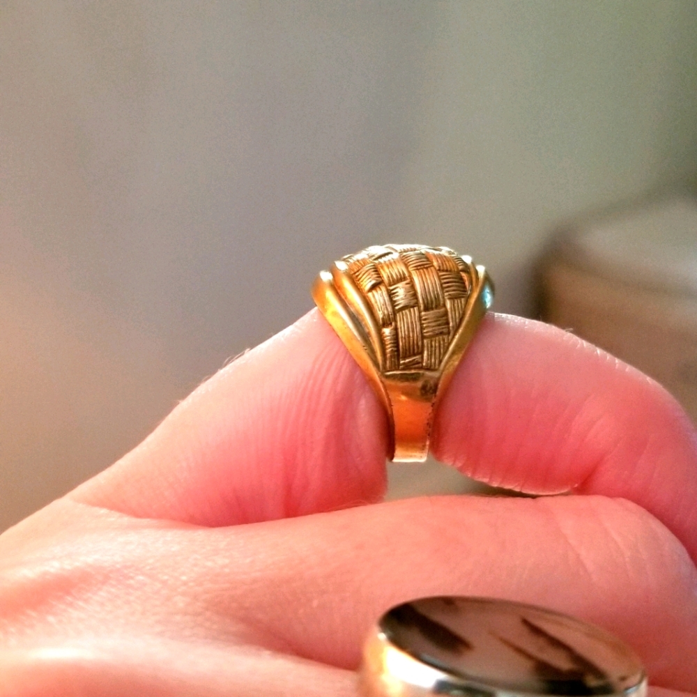 Vintage Vargas Basketweave Ring